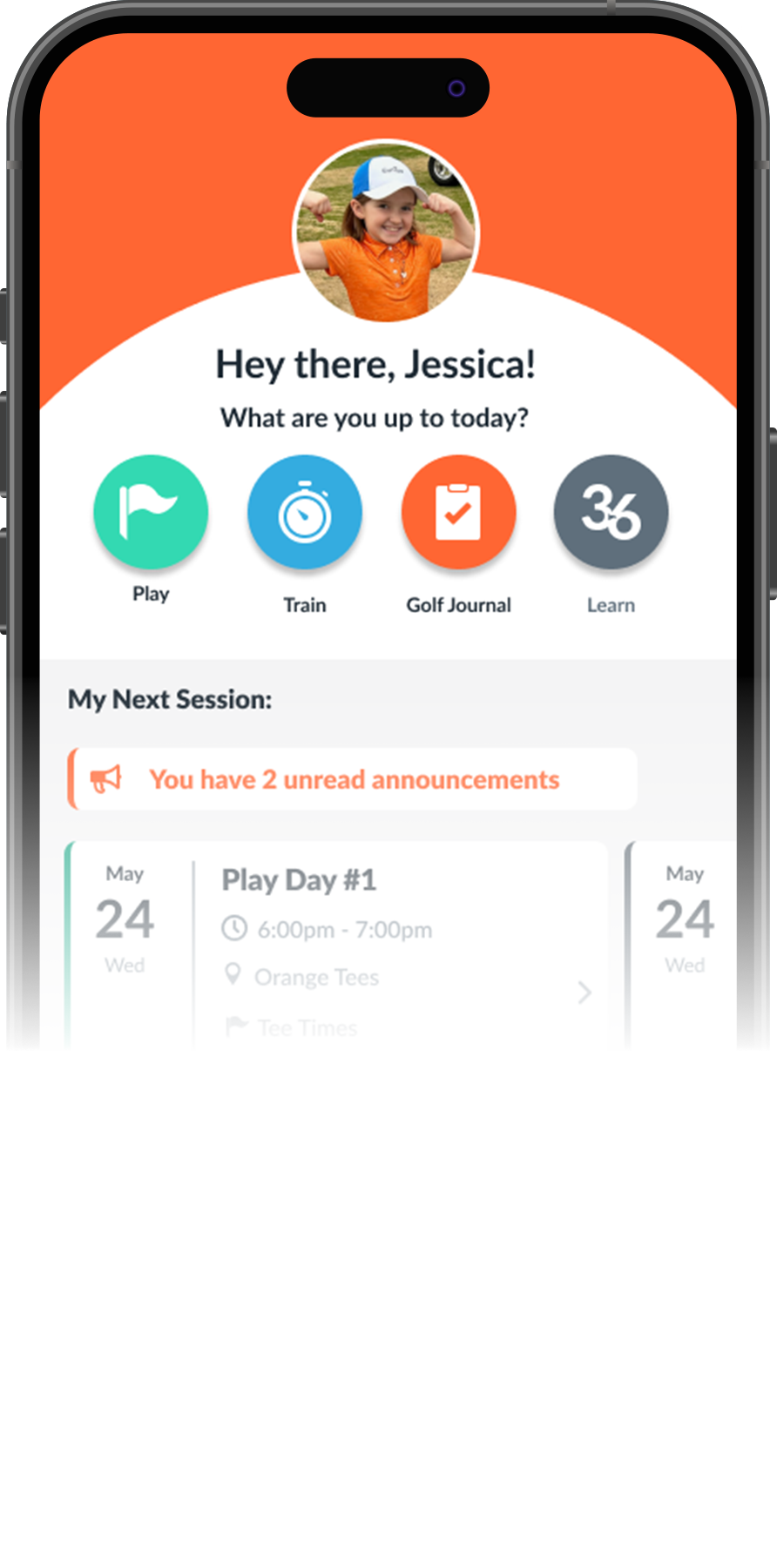 Your Golf Dashboard — Operation 36 app