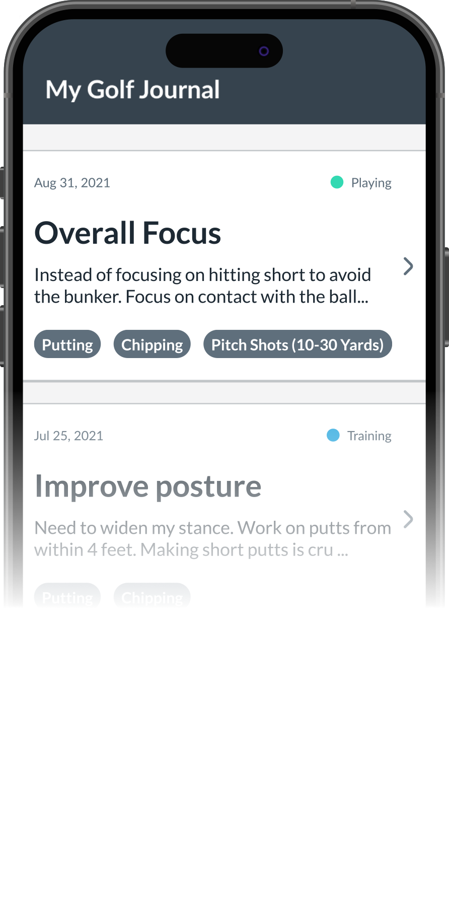Golf Journal — Operation 36 app