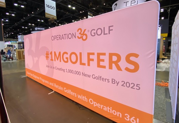 Op 36 banner at the 2019 PGA Show