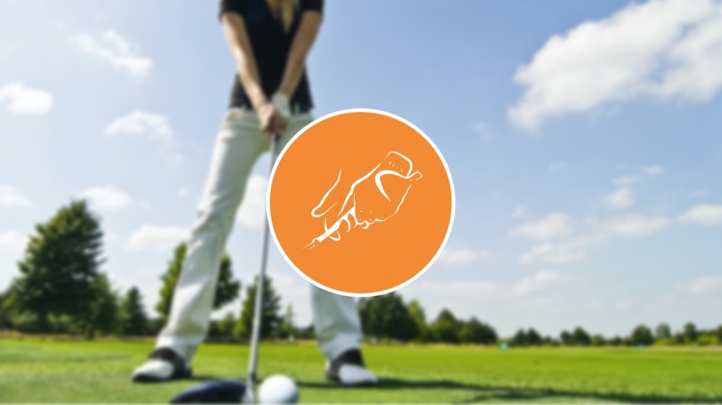 #GolfAtHome grip badge graphic