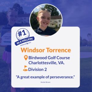 #1inaMillion Golfer Windsor Torrence Instagram Post